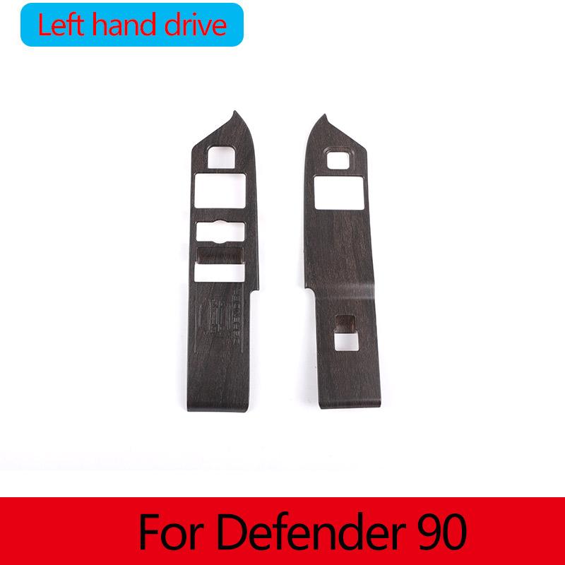 

LHD&RHD ABS Silver Car Window Lifter Switch Button Decoration Sticker For Land Rover Defender 90 110 2020-2026 Car Accessories