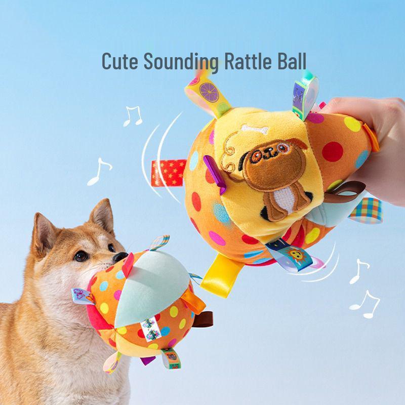 First Order Discount: Indestructible Squeaky Plush Dog Toy - Chewy, Bite-Resistant, Self-Entertainment Training Ball for Decompression