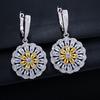 E0236 Creative Women'S Earrings, Small Fresh Zircon Flower Earrings Popular Jewelry