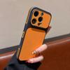 Candy Official Leather Phone Case for iPhone 17 13 14 15 16 Pro Max 14 15 16 Plus  Big Window Shockproof Protector Cover
