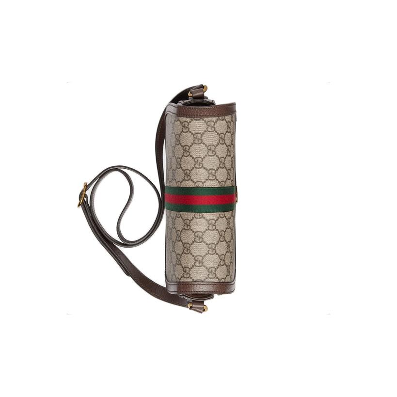 Gucci Ophidia Pasek z Logo Płótno i Skóra Torba Saddle Bag Damska Torba na Ramię 601044-96IWB-8745