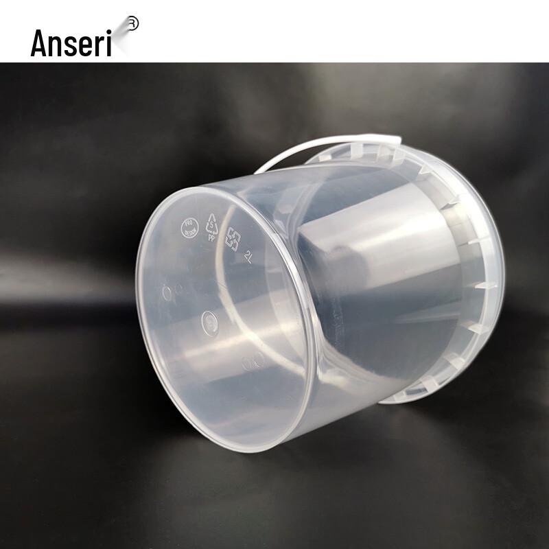 Anserui Transparenter Plastikeimer mit Deckel und Griff