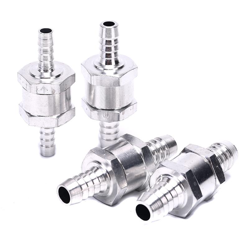 One-Way Non-Return Check Valve Aluminium Fuel Water Gas Air Vacuum Petrol Diesel 4 Size Valves 6/8/10/12mm For Marine Automotive