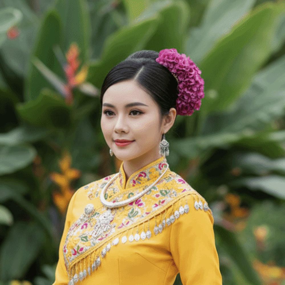 Fairy Flower Hair Stick Sweet Thai Hairpin Headdress Bride Hair Accessories  Bridesmaid