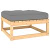 Garden Footstool with Cushions 2 pcs Solid Pine Wood