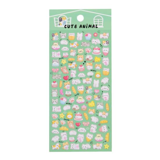 

3D Пухлые Наклейки Милый Кролик Кошка Животные Наклейки для Детей Водонепроницаемые Пенные Наклейки для Поделок Дневников И Телефонов A