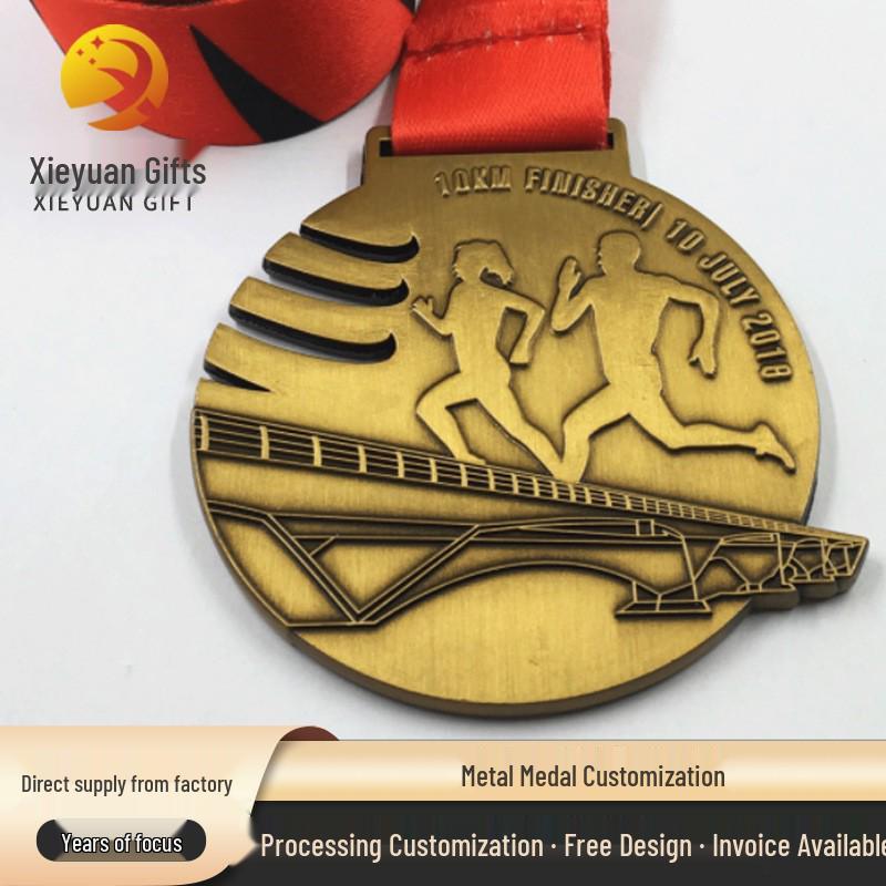 Manufacturer Design: Marathon Baking Paint Plating Metal Medals, Zinc Alloy Medals
