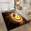 Bitcoin Carpet Bedroom Bedside Decor Rug Bitcoin 3d Floor Mat Large Cartoon Area Rug Living Room Creative Bitcoin Non-slip Mat