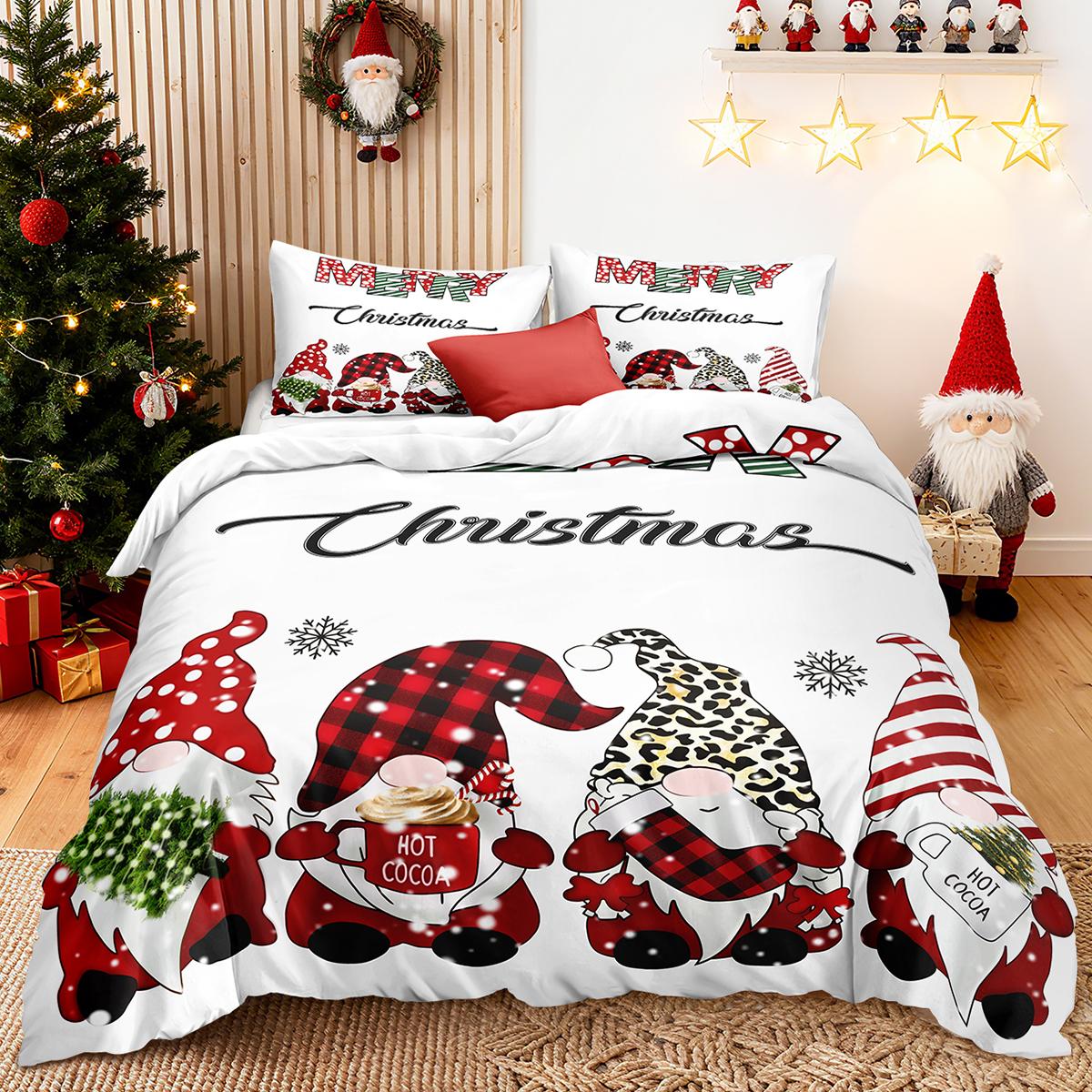 

Comforter 3Pcs/Set Christmas Reindeer Snowman Bedding Set Includes 1 And 2 S Soft And Skin-Friendly Comforter (quilt)-EU Single(135*200cm)3pcs