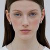 by hyeres Luna full wide earrings (Silver) BH2E33208WBXXX