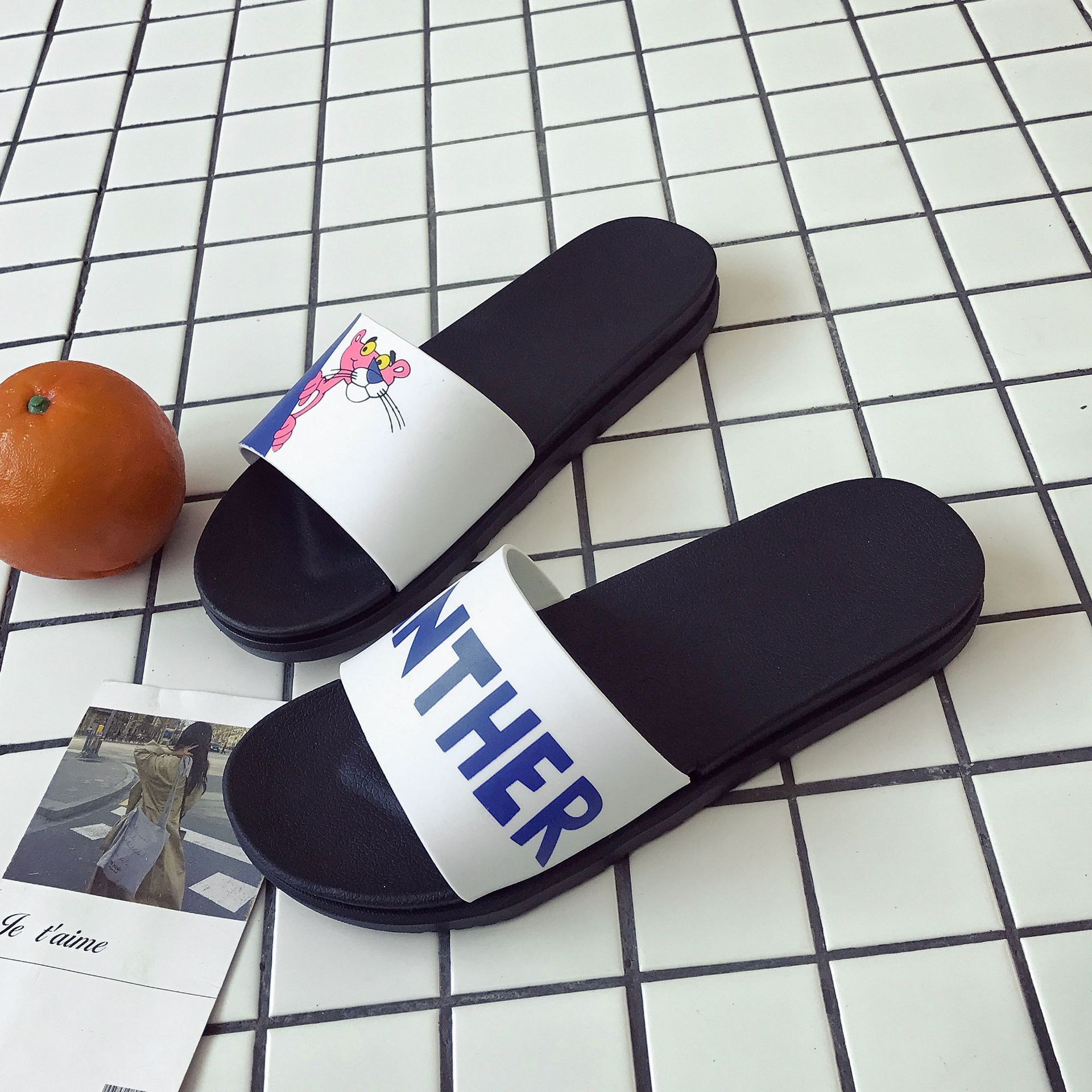 Модная домашняя обувь Женская повседневная летняя плоская пляжная обувь Женские тапочки — фото 11