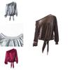 Stylish Loose Off-shoulder Bow-tie Sweatshirt For Women In Solid Colors