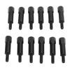 12PCS Mini Valve Cover Hex Bolt Stud Nut Set Black Replacement for Ford SB 260 289 302 351W Engine