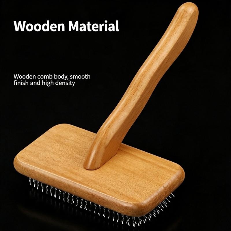 Dog Brush Wooden Dogs Comb Pet Hair Remover Dog Grooming Protect Brushes for Dogs Floating Hair Cleaning Comb Massage Cat Brush