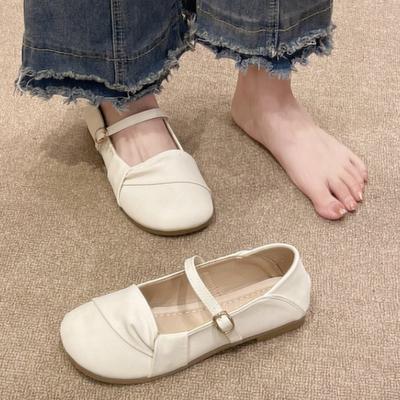 Frühling Sommer Mary Jane Schuhe Damen Weiche Sohle Lässig Outdoor Kleid Ballerina Rund Zehenbereich Flache Schuhe Zapatos De Mujer 2025