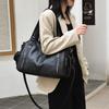 PU Tote Bag Women's Fashion Shoulder Handbag with Zip Pockets Adjustable Strap Large Capacity Daily Bag