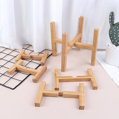 Wood Planter Pot Trays Flower Pot Rack Strong Free Standing Bonsai Holder