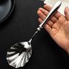 Shell Shape Dessert Spoons French Soup Spoon Creative Stainless Steel Spoons  Coffee