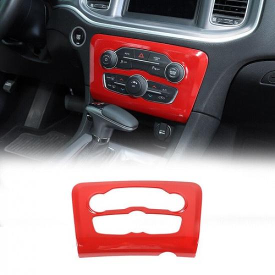 Red Central Console Interior Exterior Decor Set Cover Trim for Dodge Charger 15+