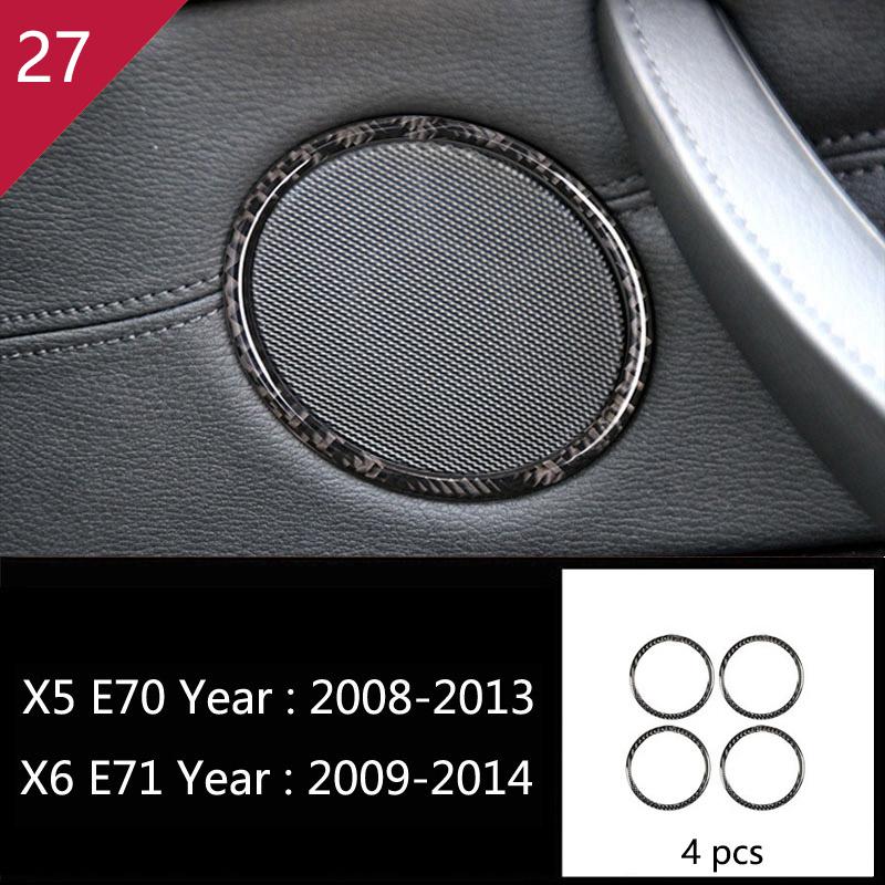 AAACH1 For BMW X5 X6 E70 E71 Accessories Car Interior Air Conditioning CD Console Panel Cover Decoration Trim Carbon Fiber Car Styling