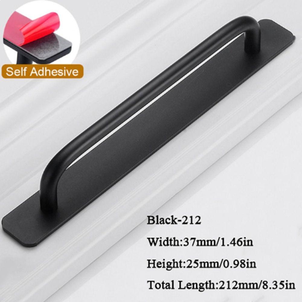 Aluminum Alloy Punch-free Door Handle Practical Waterproof Closet Knob Black/Gold/Silver Moisture-proof Window Handle Furniture