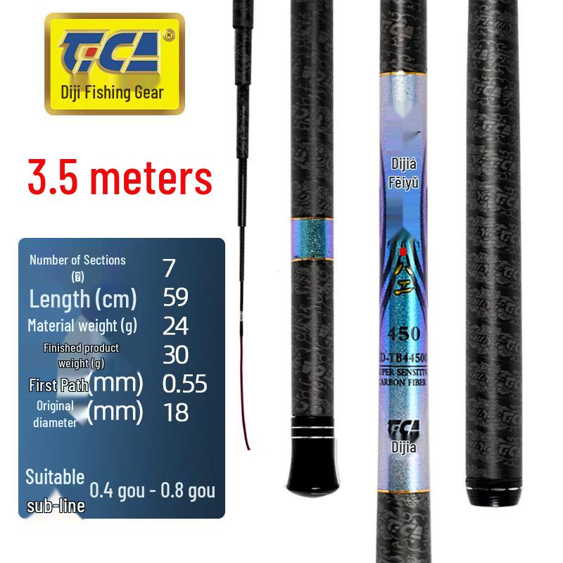 TICA Feather Series Ultralight Stream Fishing Rod 3.5m