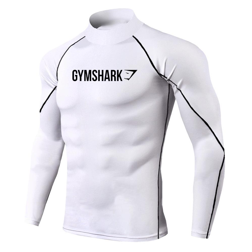 GYMSHARK Men s Quick Dry High Neck Compression Long Sleeve Running Top