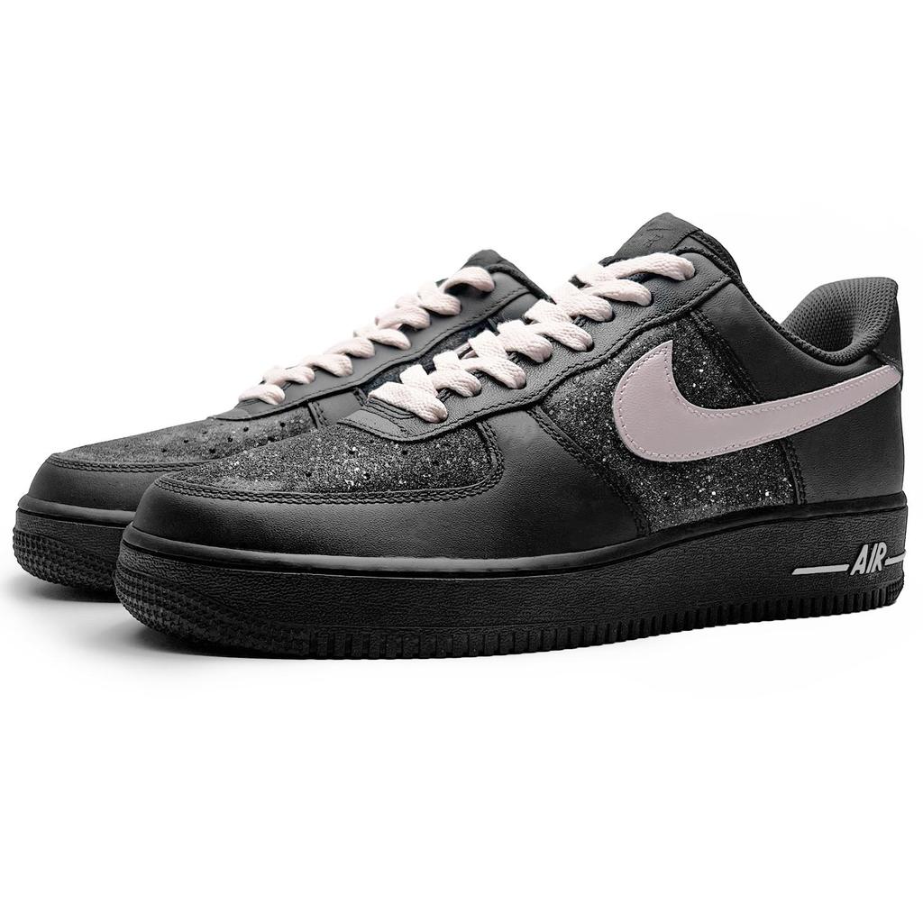 Nike Air Force 1 Leather Slip Resistant Abrasion Resistant Low top Skateboard Shoes Unisex Pink Black CW2288-001(Team285-)