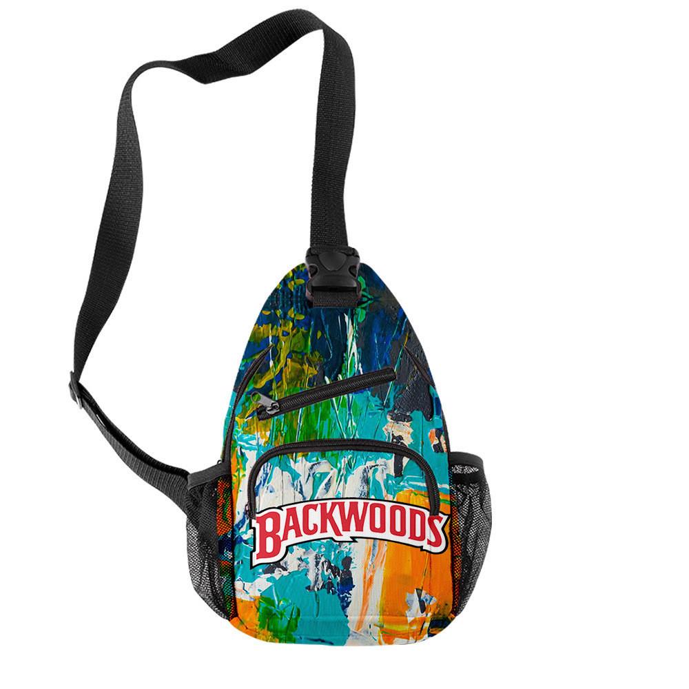 Backwoods 3D Printed Breathable Wear-Resistant Men'S Shoulder Bag Satchel Breast Bag