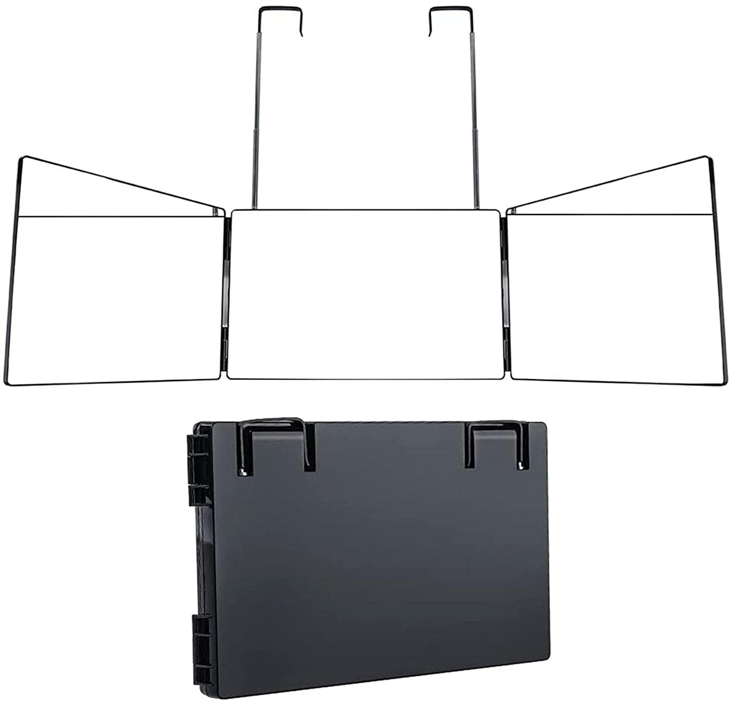 

Зеркало для самостоятельной стрижки волос трехстворчатое 360° парикмахерское зеркало с регулируемыми по высоте кронштейнами портативное