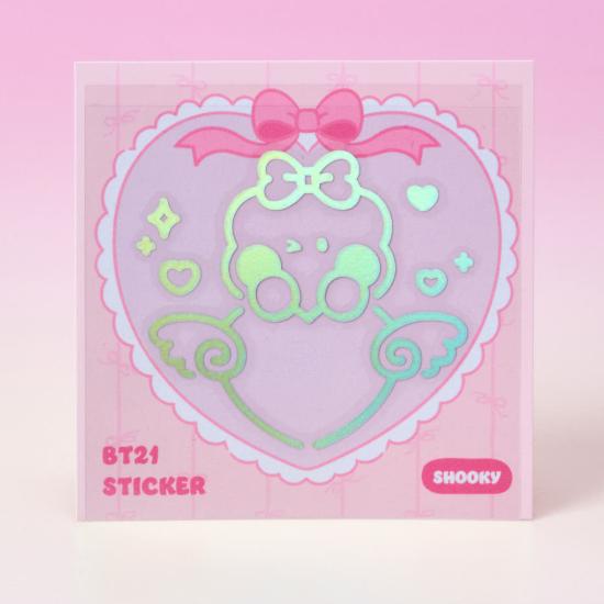 BT21 minini RIBBONED U Hologram Medium Sticker