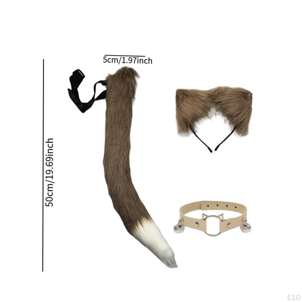 3 Pieces and Tail Set ,Cosplay Costume, for Dress up, Stage Show