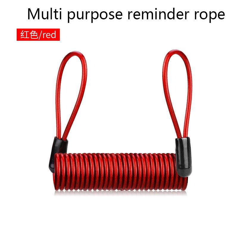 1.2M Bike Spring Cable Lock Anti-Theft Rope Alarm Disc Lock Bicycle Security Reminder Motorcycle Theft Protection 120-150cm