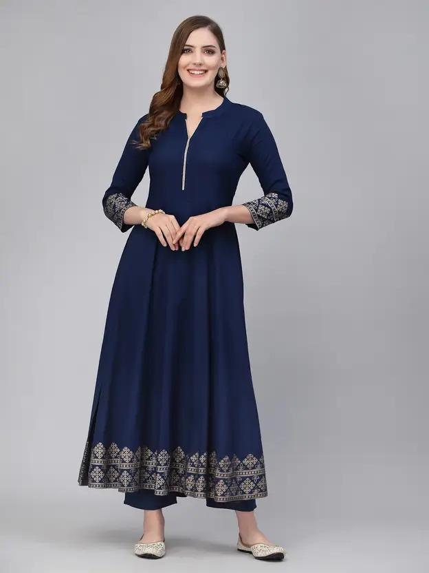 Indian Designer party Wear Kurti Set Top Tunic | Women Viscose Rayon Kurta Pant Set
