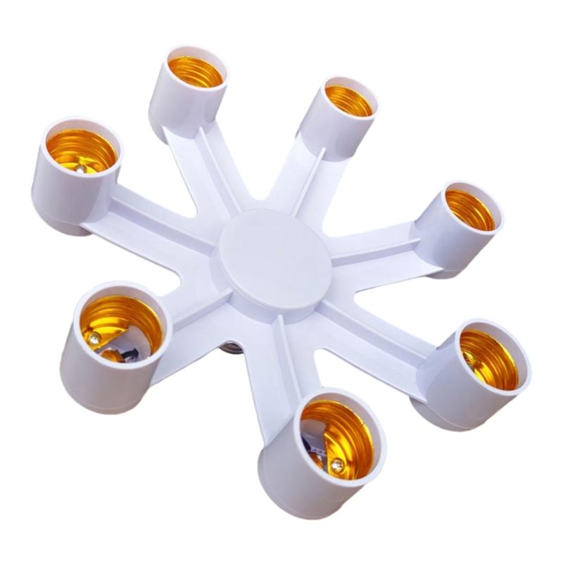 2/3/4/5/6/7 In 1 Light Bulb Socket Splitter, E26/E27 Light Socket Adapter Conventer, Standard Base LED Bulb Converter