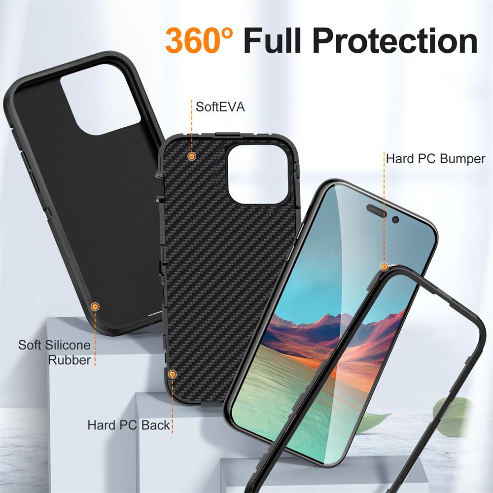 Case For iPhone 15 14 13 12 11 Pro Max XS XR 8 7 6 Plus Heavy Duty Shockproof Anti-Scratch Rugged Protective with Full Cover