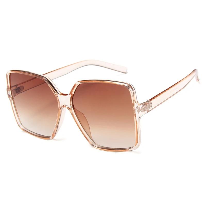 Luxury Oversized Sunglasses Women Men's Big Frame Vintage Square SunGlasses Driving Glasses Female Gafas De Sol Glasses