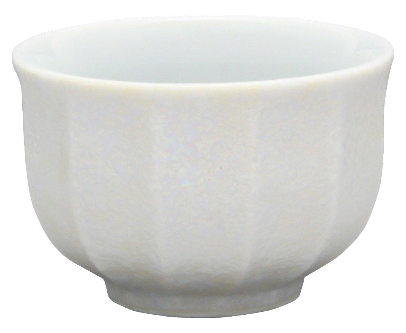 Arita Seitoen sake cup white glaze with pearl approximately in diameter x in capacity approximately made in item number ware, brand, (guinomi),