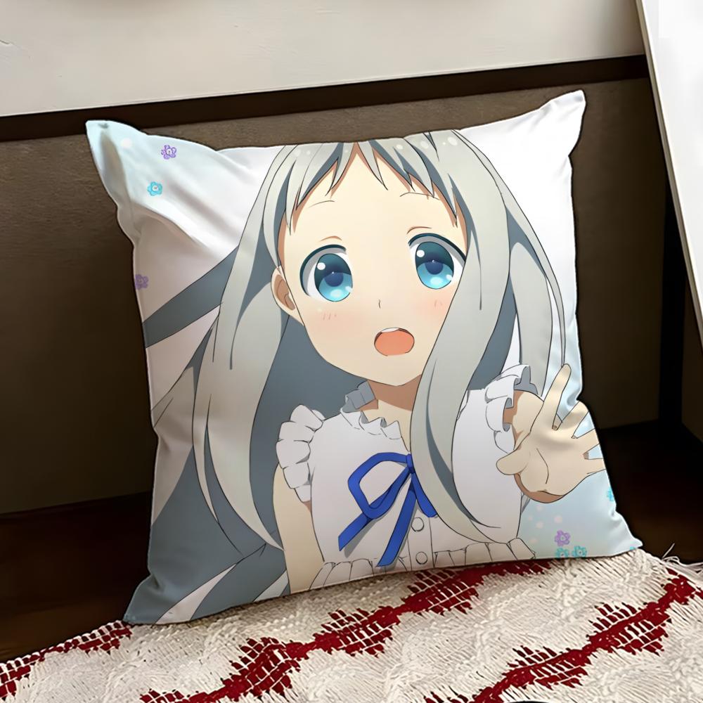 Anohana The Flower WeSaw ThatDay Cushion Cover Reversible Soft Durable Pillow Cover Home  Car MultiScene Use for Daily Comfort