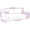 3 Seater Sofa Brown 220 Cm Fabric