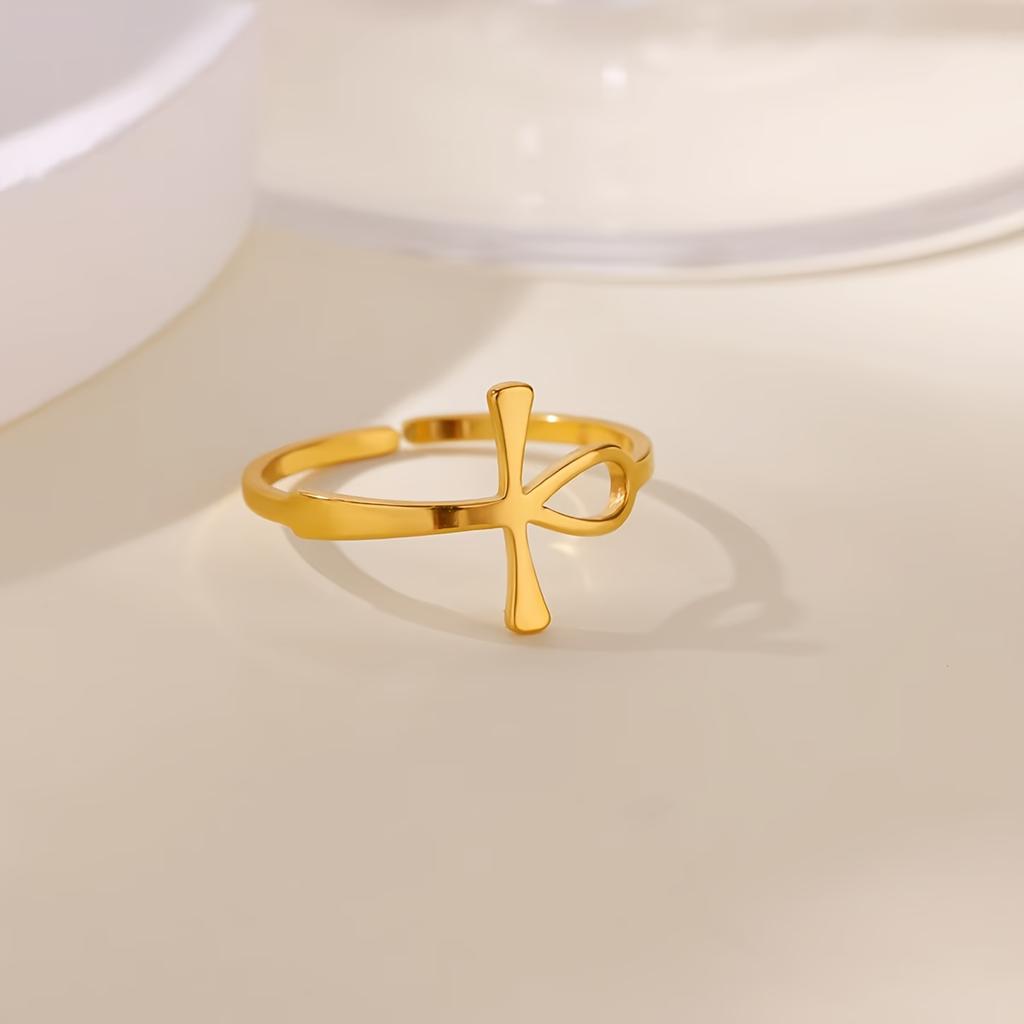 Elegante Edelstahl-Großblüten-Ringe für Damen, Goldfarbe, Sonne, Seestern, Offener Ring, Fingerschmuck, Hochzeit, Ihr Geschenk, Punk