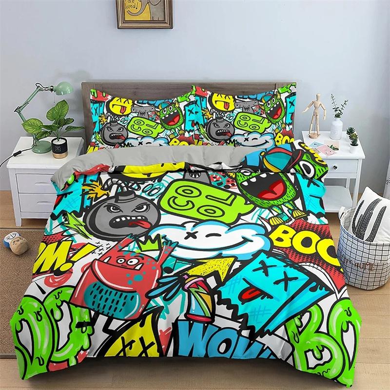 

Durable Elegant 3D Print Cartoon Pattern Bed Size Boys Girls Adults King Queen Twin Comforter Quilt Comforter (quilt)-EU Single(135*200cm)3pcs