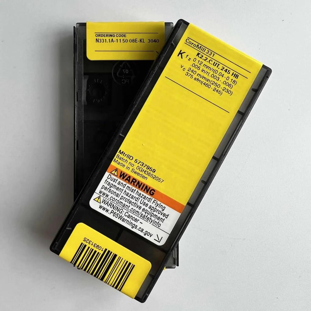 Original Sandvik / N331.1A-115008E-KL 3040 / CNC Lathe Carbide Blade 10 PCS