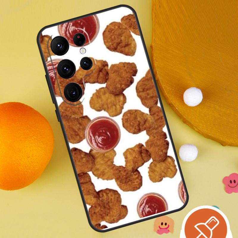 French Fries Burger Pizza Phone Case For Samsung Galaxy S25 Ultra S24 S23 S22 S21 Ultra S9 S10 Plus S20 FE Funda Cover