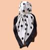 90*90cm Luxuriöser gepunkteter Seiden-Quadrat-Schal Damen Weiches Satin-Haarband Halstuch Krawatte Damen Vielseitiger Schal Kopftuch Hijab