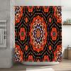 Kaleidoscope Shower Curtain Bathroom Decor Waterproof Fabric Bath Mat Sets Modern Artistic Design Print 3D Customizable Size Opt