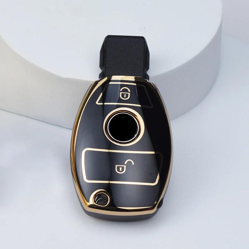 Car Key Case Cover Key Bag Accessories For Mercedes Benz A B C S Class Amg Gla Cla Glc W176 W221 W204 W205 Shell Fob Keychain