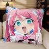 Anime Mahou Shoujo Ni Akogarete Hanabishi Haruka Pillow Case Fashion Square Pillowcase Bedroom Sofa Room Ins Decoration Leisure
