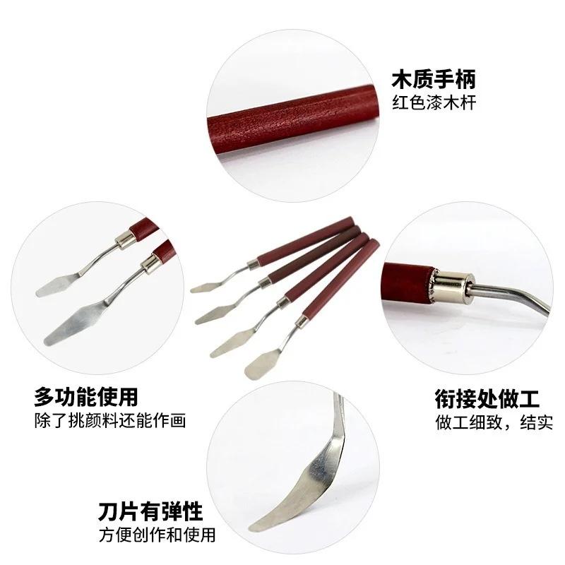 5-teiliges professionelles Spachtelset aus Edelstahl, Palette für kreative Ölgemälde, Messer, Schule, bildende Künste, Werkzeugset, flexible Klingen