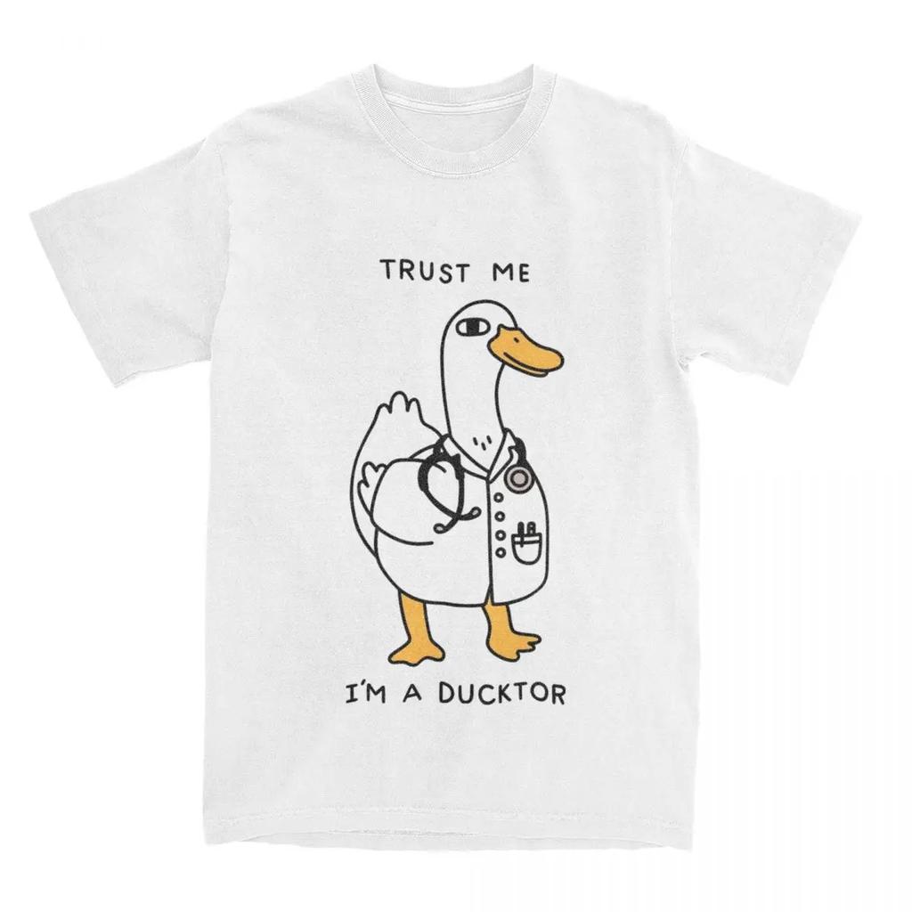 Maglietta Quack Dottore Anatra Uomo Donna Umorismo Scherzo Abbigliamento Magliette Vintage T-Shirt Taglia Grande Vestiti
